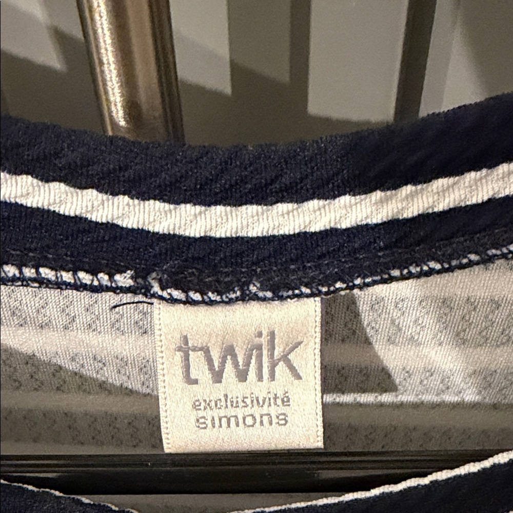 Twik Navy and White Striped Top - Picture 2 of 4